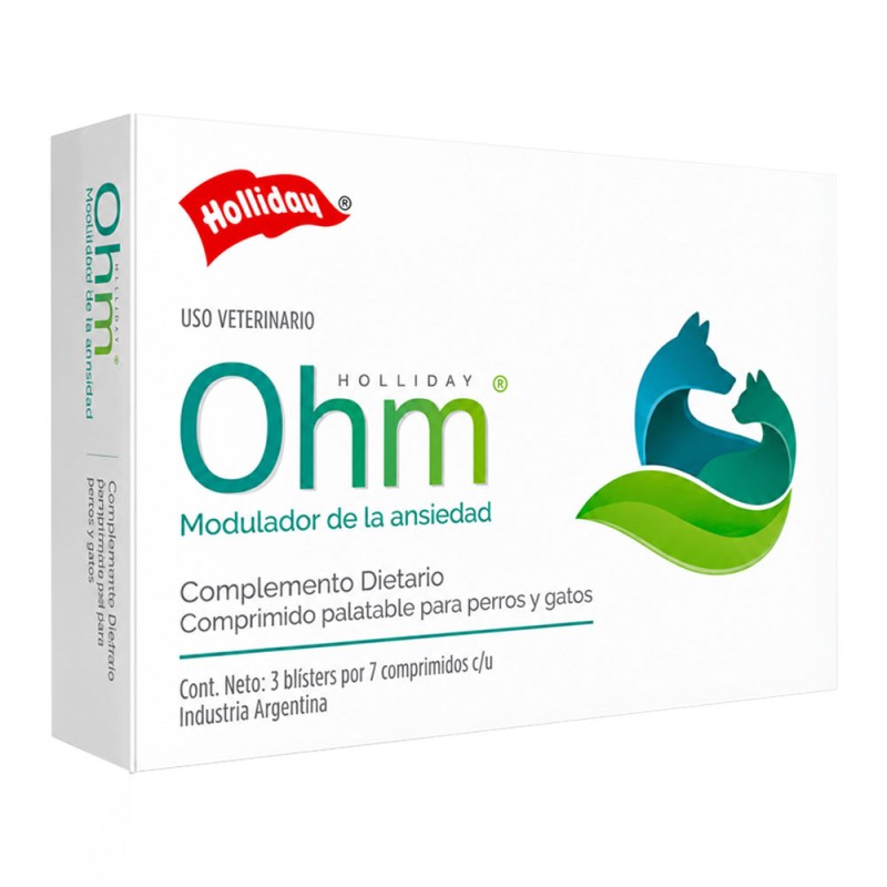 Holliday OHM Modulador de Ansiedad Para Mascotas 21 Tabletas