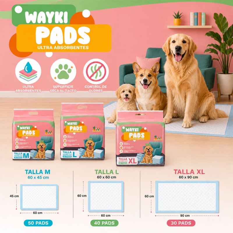 Pañales de Piso para Perros Wayki Pads – L