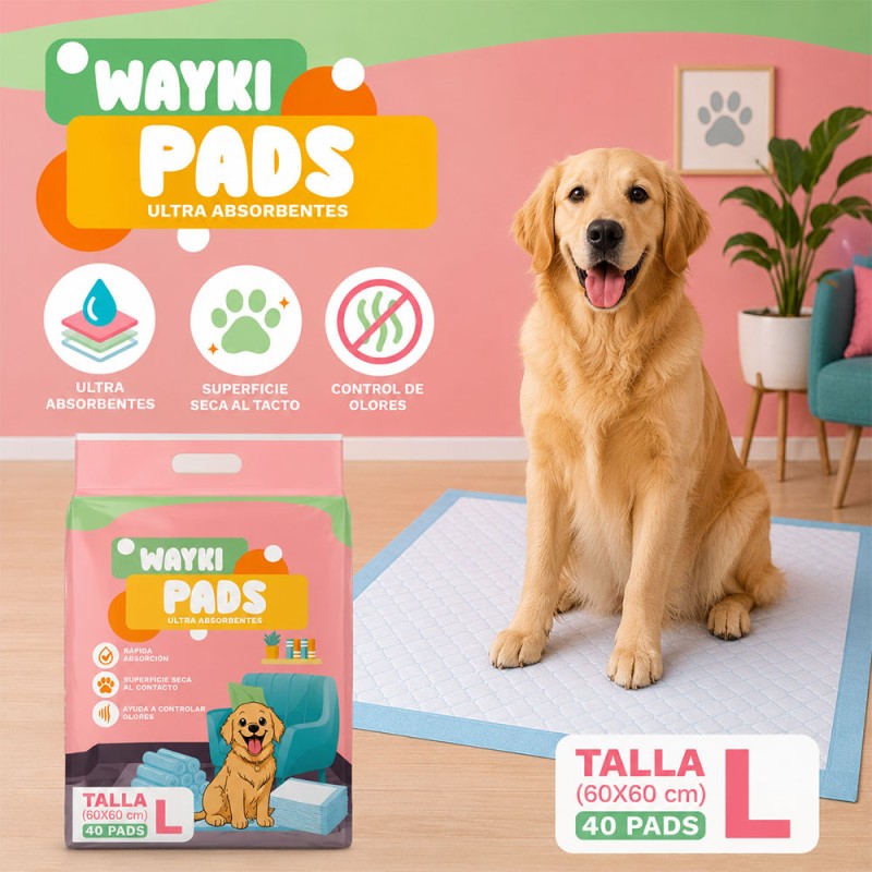 Pañales de Piso para Perros Wayki Pads – L