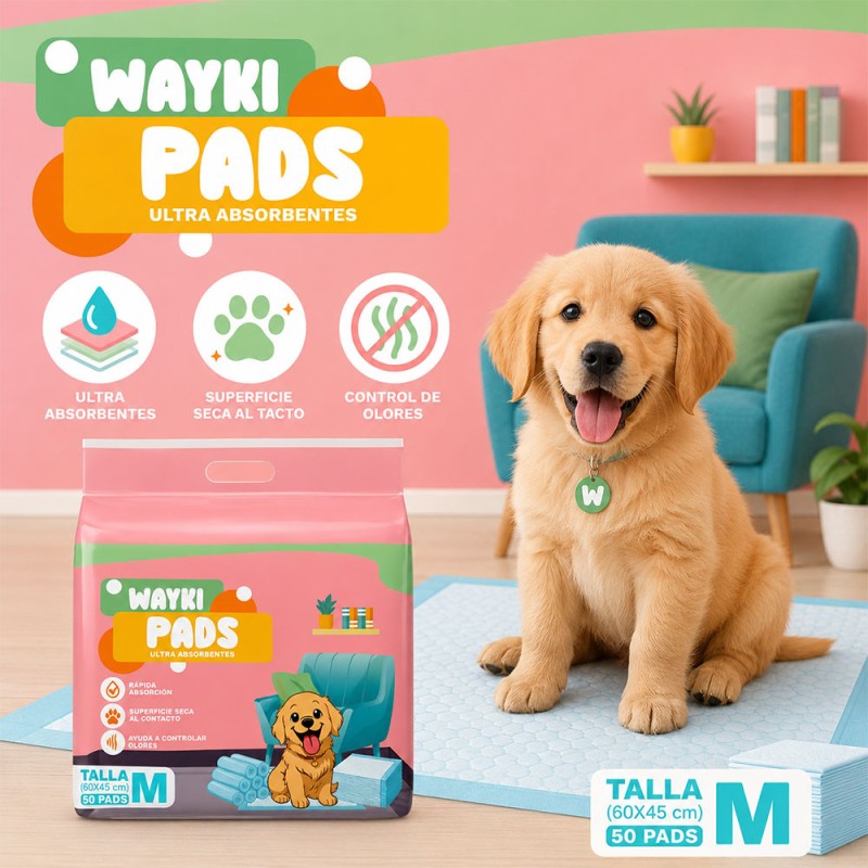 Pañales de Piso para Perros Wayki Pads – M