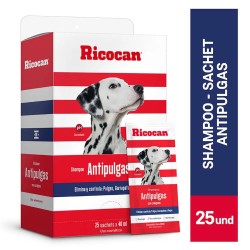 RICOCAN SHAMPOO ANTIPULGAS PARA  ADULTO  DISP 40ML X 25UN RICOCAN - 1