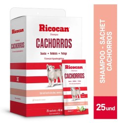RICOCAN SHAMPOO HIPOALERGENICO PARA CACHORRO  DISP 40ML X 25UN RICOCAN - 1