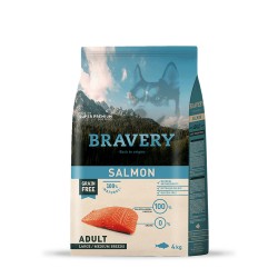 Alimento para Perros Raza Grande Adulto Bravery Salmón 4Kg Bravery - 1