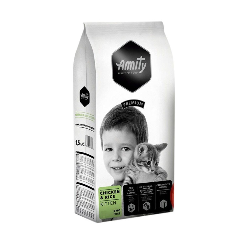 Amity Premium Pollo y Arroz para Gatitos 1.5Kg Amity - 1
