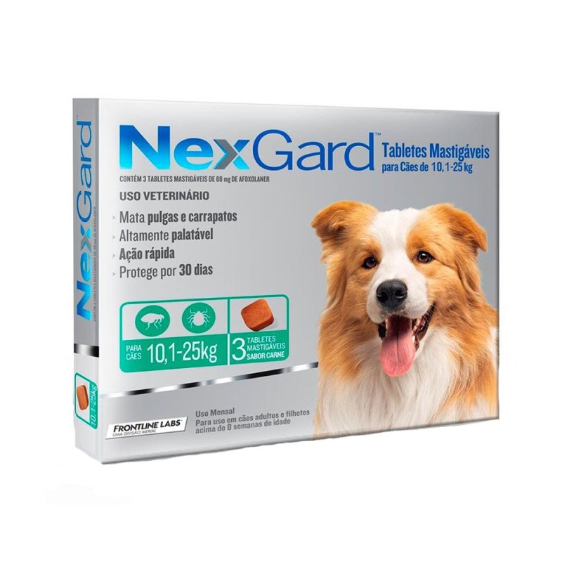 NEXGARD 3 GR x 3 TAB 68mg de 10.1 a 25kg NEXGARD - 1