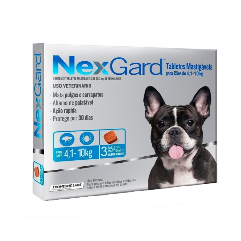 NEXGARD 1.25 GR x 3 TAB 28.3mg de 4.1 a 10kg NEXGARD - 1