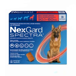 Nexgard Spectra XL x 3 Tab 150 Mg  de 30.1 a 60 kg NEXGARD - 1