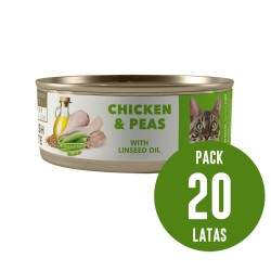 Amity Pollo y Guisantes para Gatos Adultos Lata 80gr x20 und Amity - 1