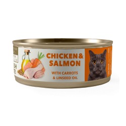 Amity Pollo y Salmón para Gatos Adultos Lata 80gr Amity - 1