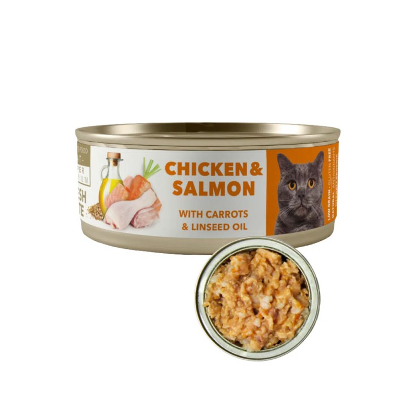 Amity Pollo y Salmón para Gatos Adultos Lata 80gr Amity - 2