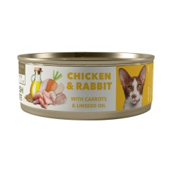 Amity Pollo y Conejo para Gatos Adultos Lata 80gr Amity - 1