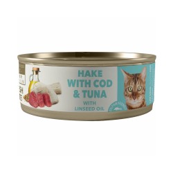 Amity Merluza Bacalao y Atún para Gatos Esterilizados Lata 80gr Amity - 1