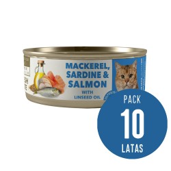 Amity Caballa Sardina y Salmón para Gatos Adultos Lata 80gr x10 und Amity - 1