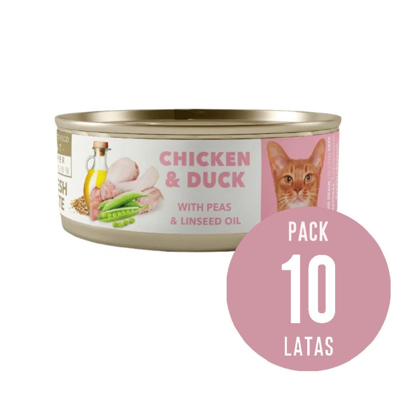 Amity Pollo y Pato para Gatos Adultos Lata 80gr x10 und Amity - 1