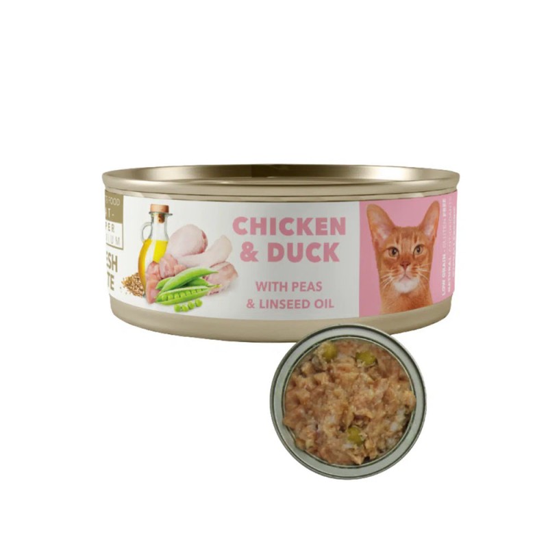 Amity Pollo y Pato para Gatos Adultos Lata 80gr x10 und Amity - 2