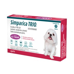 Simparica Trio Antipulgas para perros 2.6 a 5 kg x 3 Tab Simparica - 1