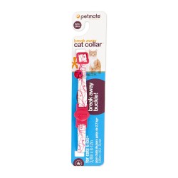 Petmate Collar Blanco con Remolinos Magenta para Gatos PETMATE - 1