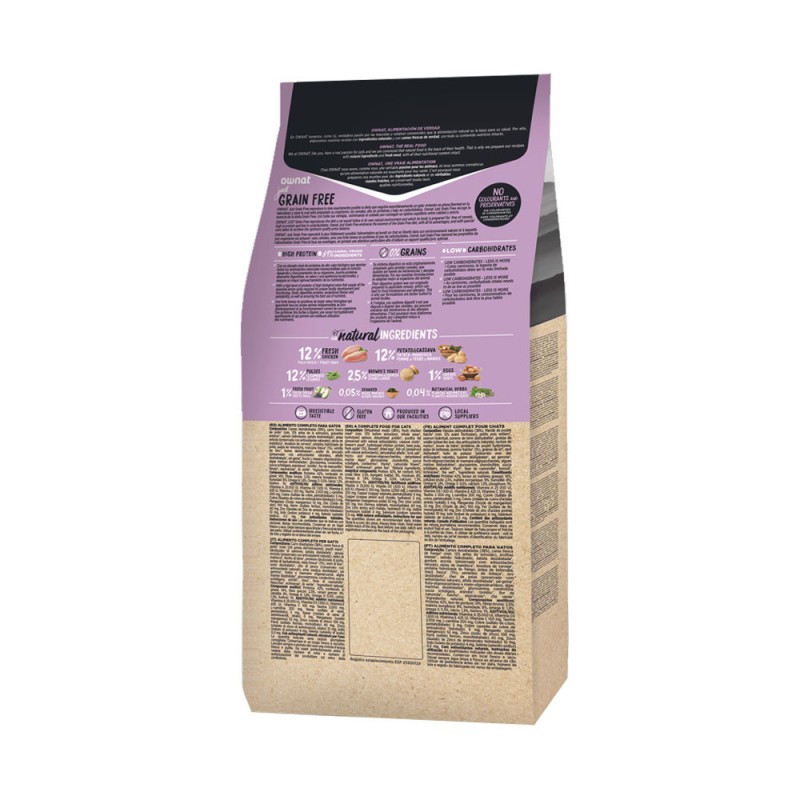 Ownat Just Libre de Granos Gatos Esterilizados 3kg Ownat - 2