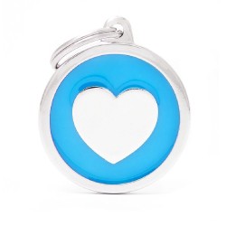 My Family Light Blue Big Circle Heart My Family - 2