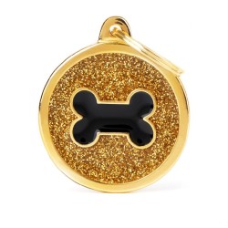 My Family Gold Big Glitter Circle Black Bone My Family - 2