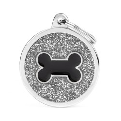 My Family Grey Big Glitter Circle Black Bone My Family - 2