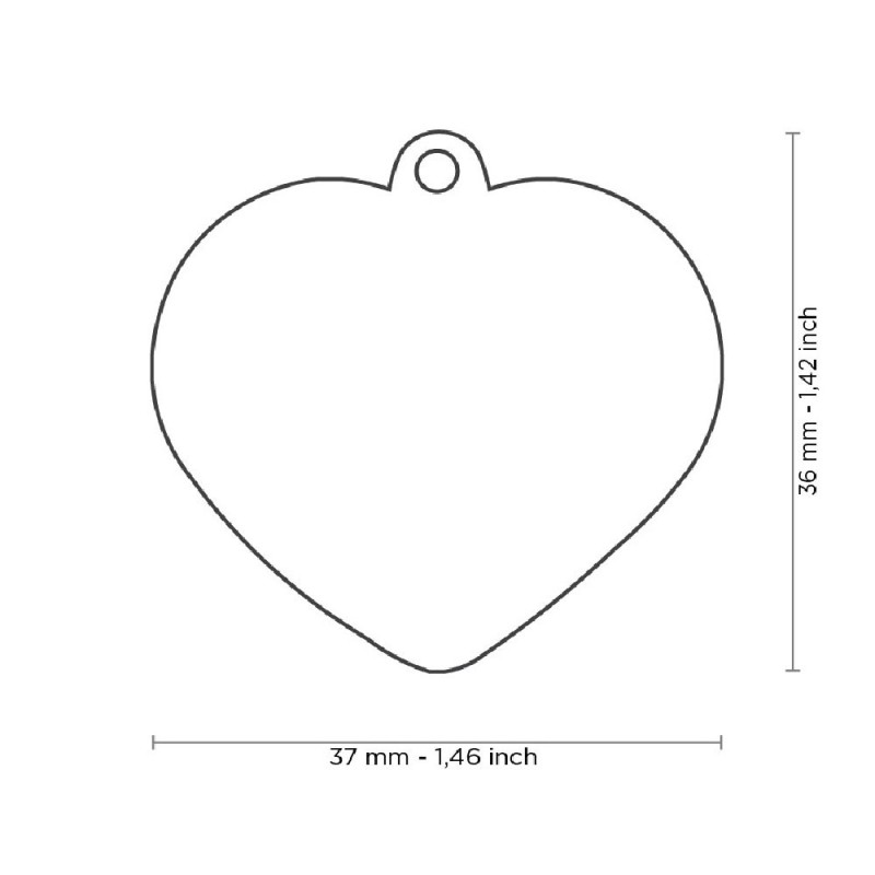 My Family Chromed Heart With Black Rubber My Family - 1