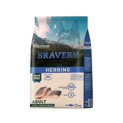 Alimento Bravery Herring Adulto Razas Medianas/Grandes 12Kg Bravery - 1