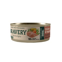 Bravery Pollo y Vegetales Perros Adultos Lata 80gr Bravery - 1