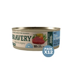 Bravery Atún y Vegetales Perros Adultos Lata 80gr x 12und Bravery - 1