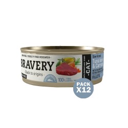 Bravery Lomo de Atún y Zanahoria Gato Esterilizado Lata 70gr x 12und Bravery - 1
