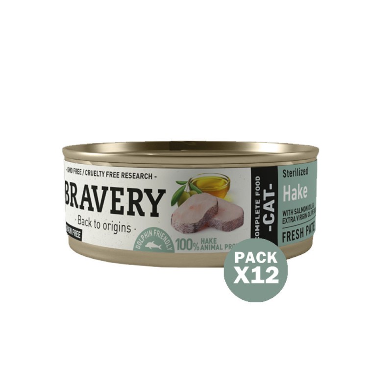 Bravery Merluza Gatos Esterilizados Lata 70gr x 12und Bravery - 1