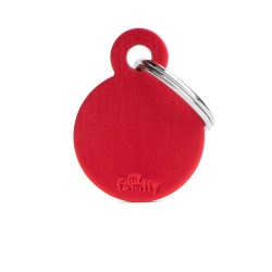 My Family Small Round Aluminum Red My Family - 1