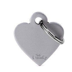My Family Small Heart Chromed Brass My Family - 1
