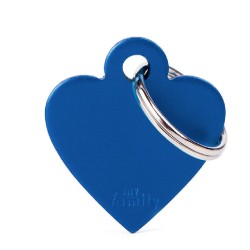 My Family Small Heart Aluminum Blue My Family - 1