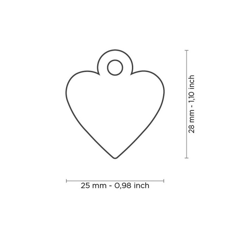 My Family Small Heart Aluminum Red My Family - 2