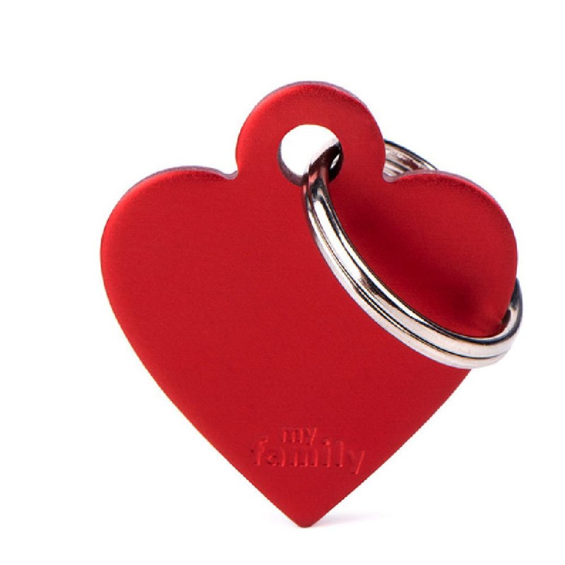 My Family Small Heart Aluminum Red My Family - 1