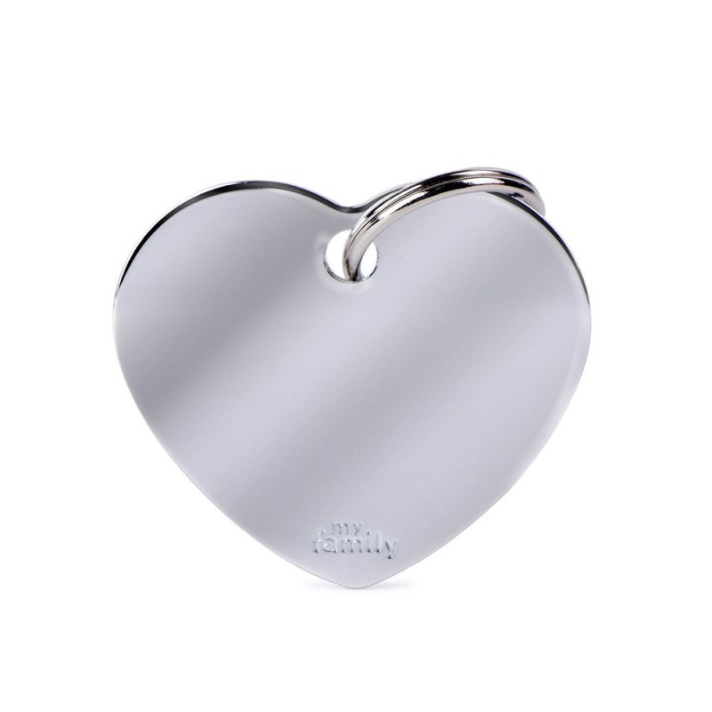 My Family Big Heart Chromed Brass My Family - 1