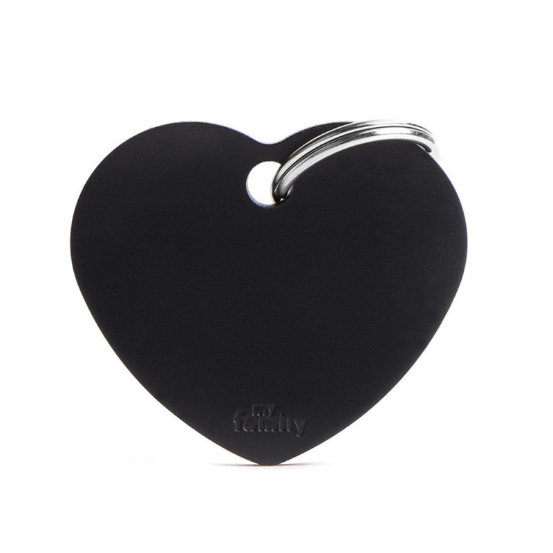 My Family Big Heart Aluminum Black My Family - 1