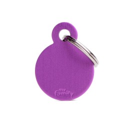 My Family  Small Round Aluminum Purple My Family - 2