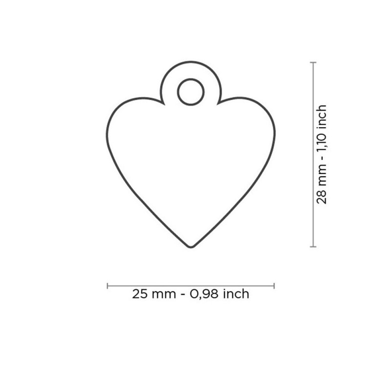 My Family Small Heart Aluminum Light Blue My Family - 1