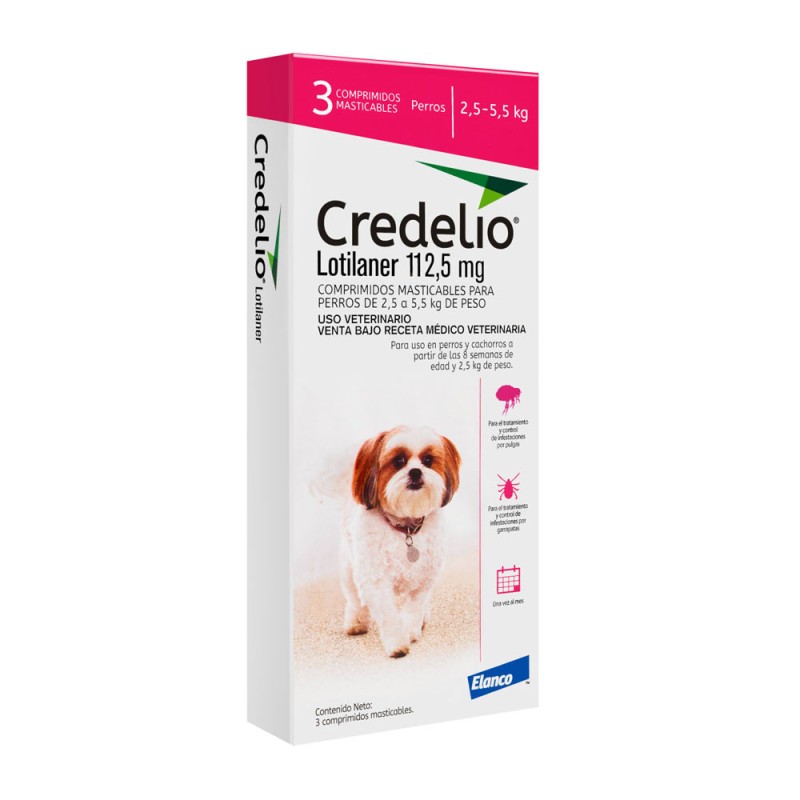 Credelio 112.5mg para perros 2.5 a 5.5kg x 3 Tab CREDELIO - 1