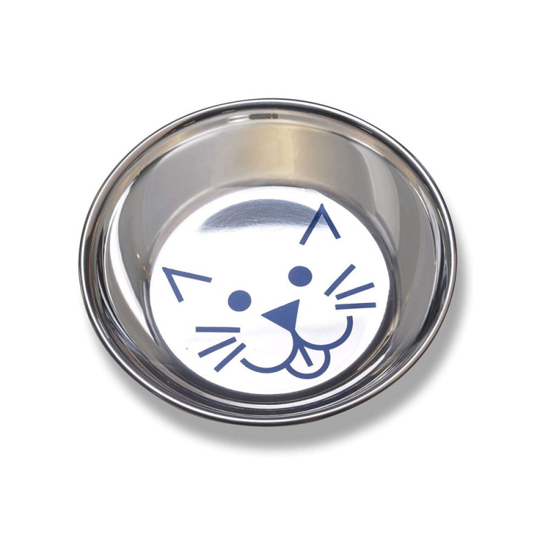 Vanness Plato de acero inoxidable decorado estilo platillo para gatitos Vanness - 1