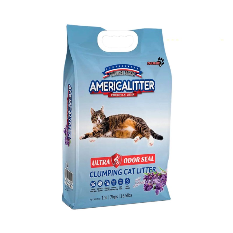 America Litter Ultra Odor Seal Lavanda 7Kg |Arena para gatos|PatmoPet