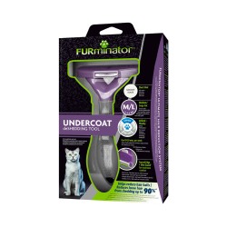 Furminator Cepillo Deslanador para Gatos Medianos y Grandes Pelo Corto