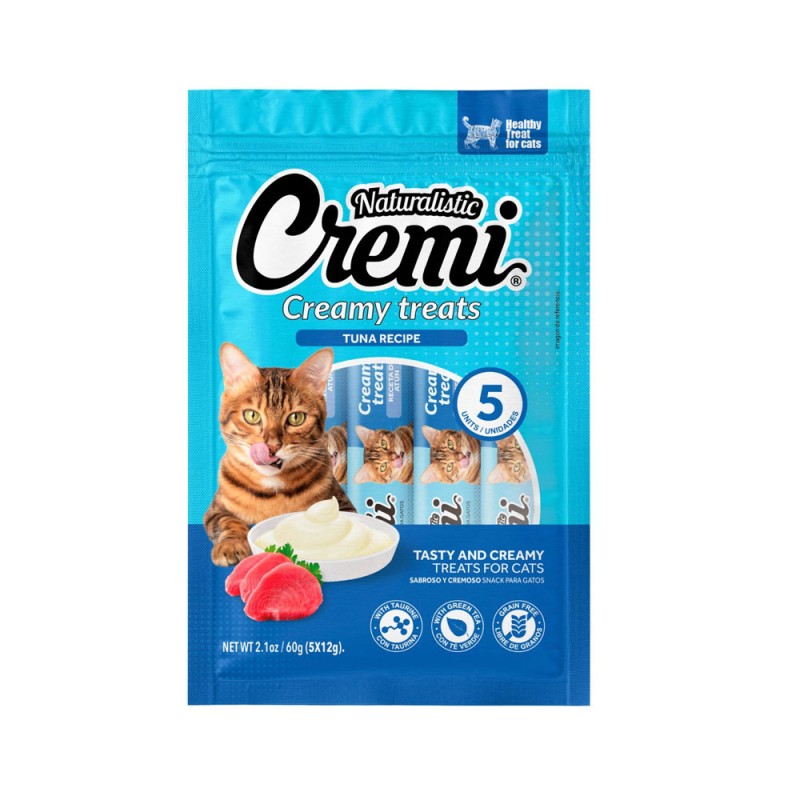 Snack Para Gatos Naturalistic Cremi Atún 60gr Pack x6