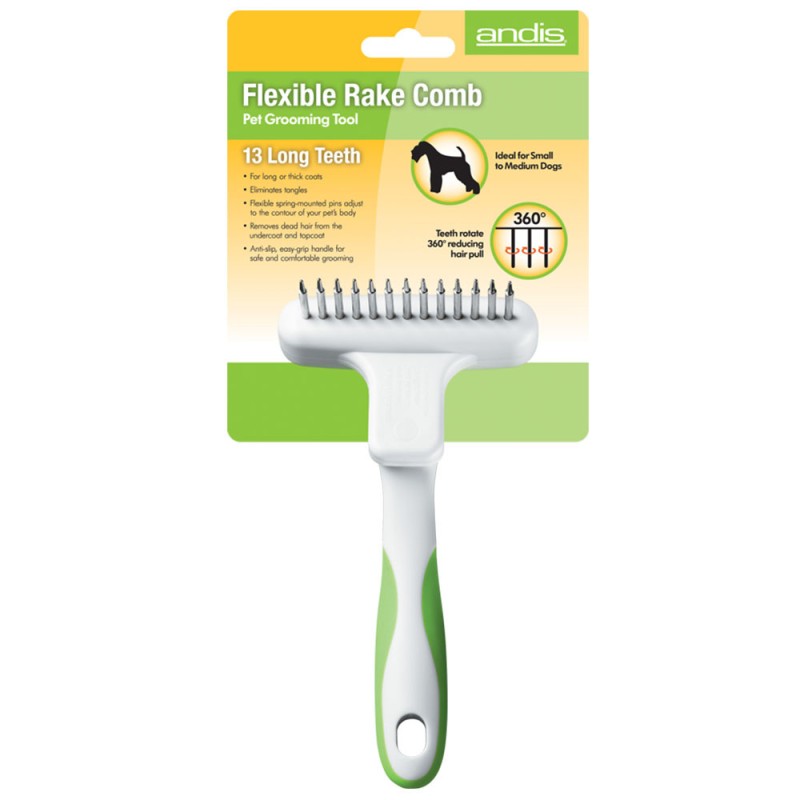 Andis 65735 Flexible Rake Comb Rastrillo Flexible para Perros