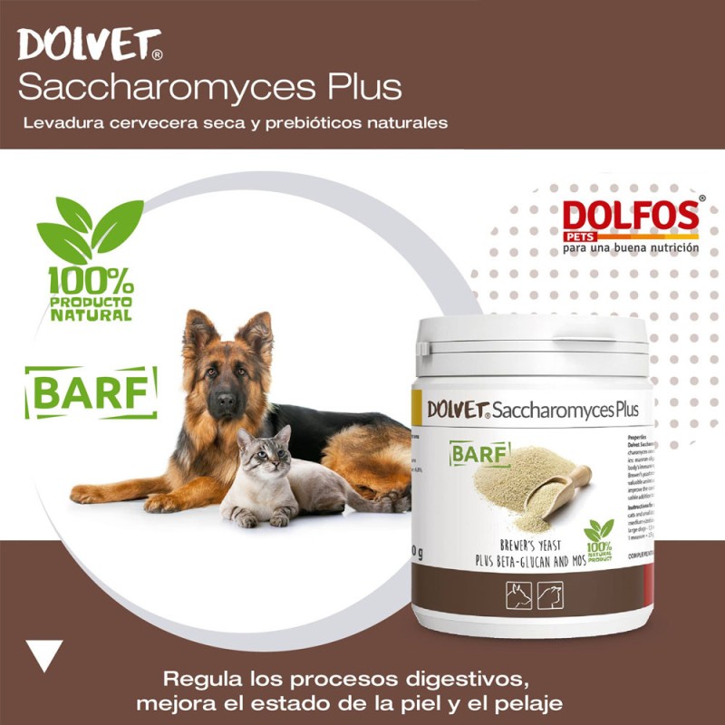 Suplemento Digestivo para Perros y Gatos Dolvet Saccharomyces 300gr