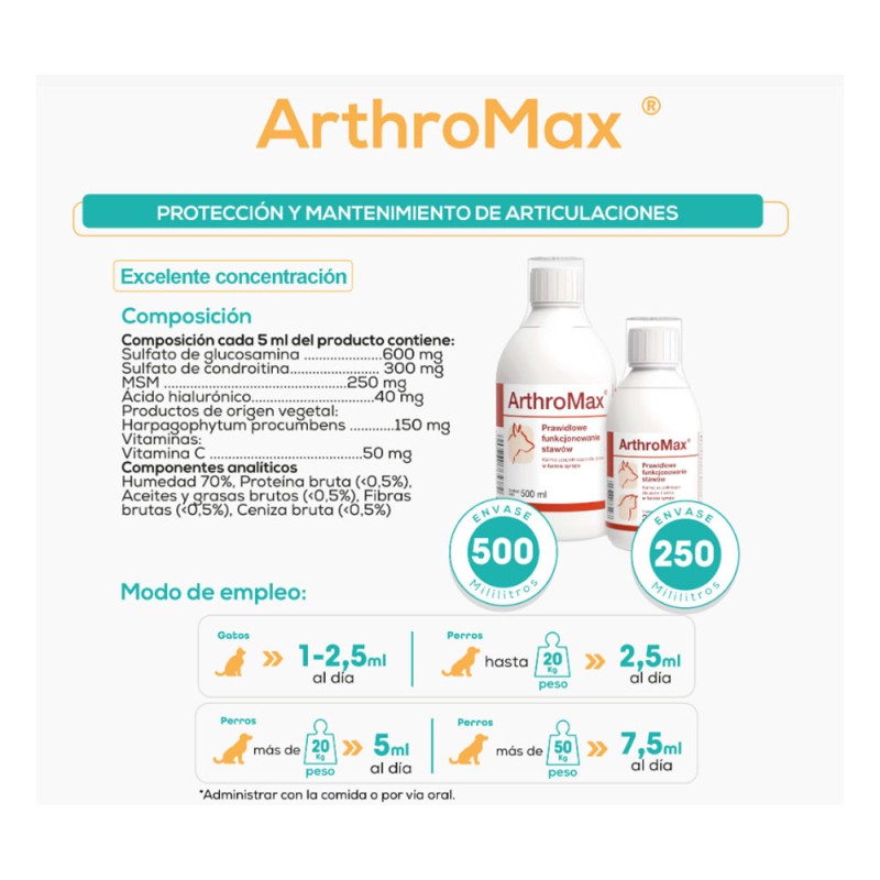 Suplemento Articular para Perros ArthroMAX 500ml