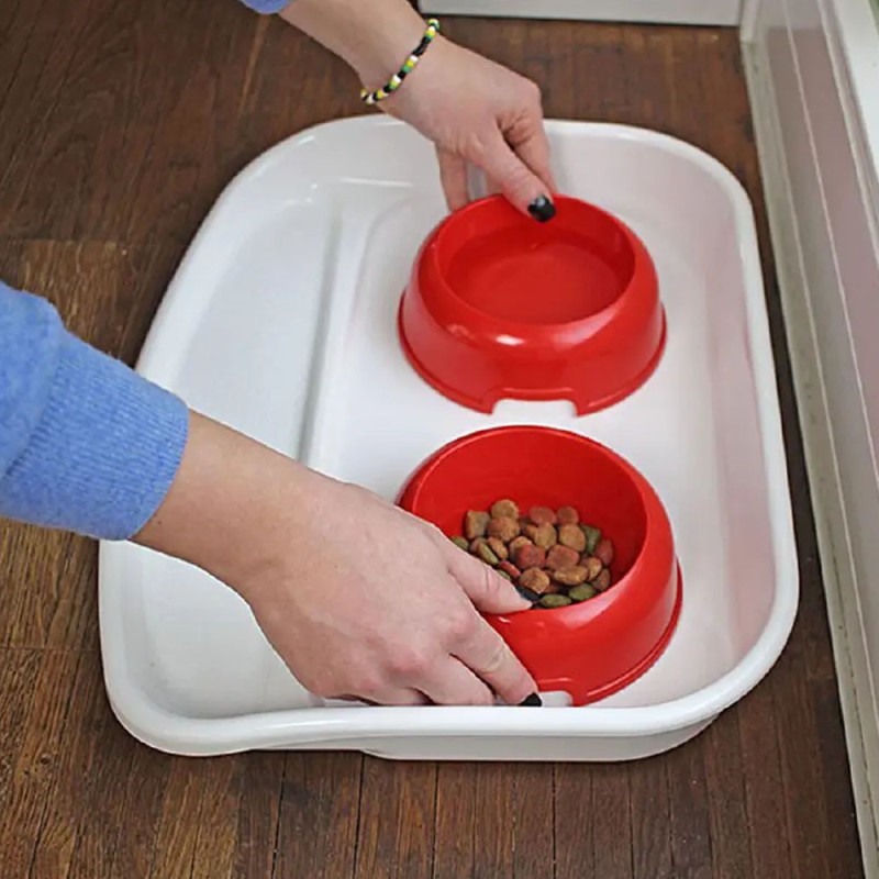 FERPLAST Bandeja Lindo Estándar con Platos para Perros y Gatos