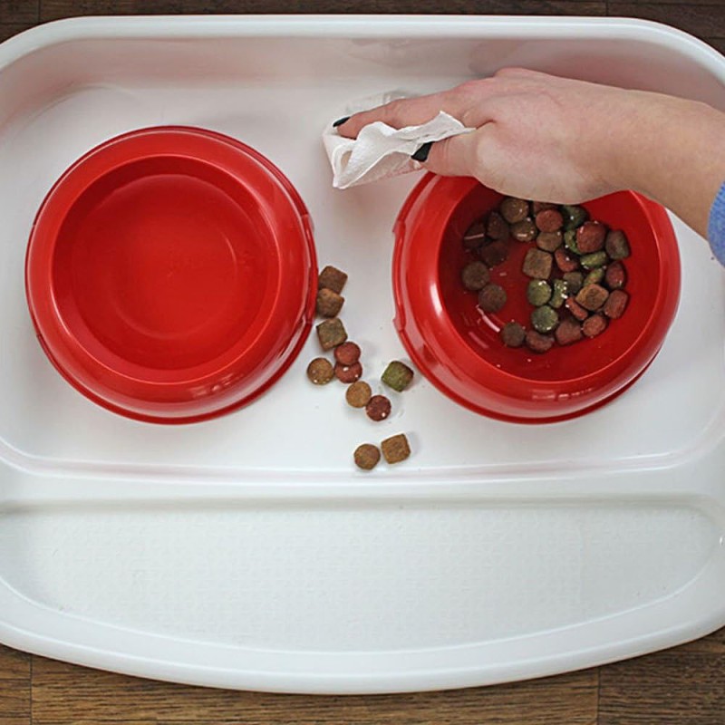 FERPLAST Bandeja Lindo Estándar con Platos para Perros y Gatos
